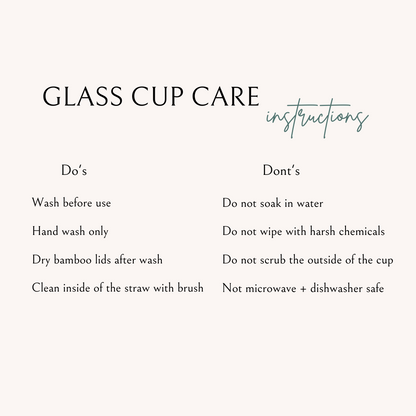 Daisy Tri-Color Neutrals Glass Cup - GLASS ONLY