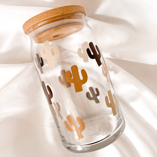 Cactus Tri Tone Glass Cup - GLASS ONLY