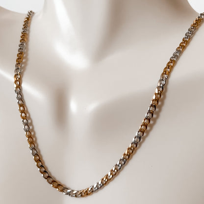 Cuban Two Tone Chain Necklace
