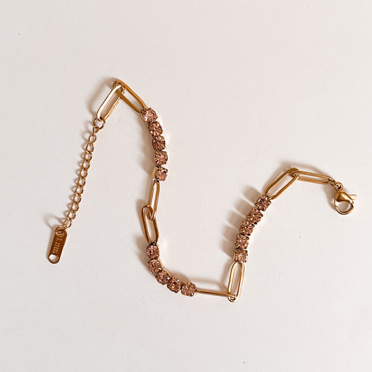 Elle Tennis Paperclip Bracelet