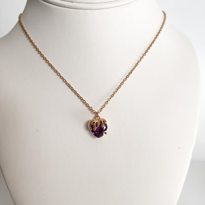 Heart Necklace in Purple