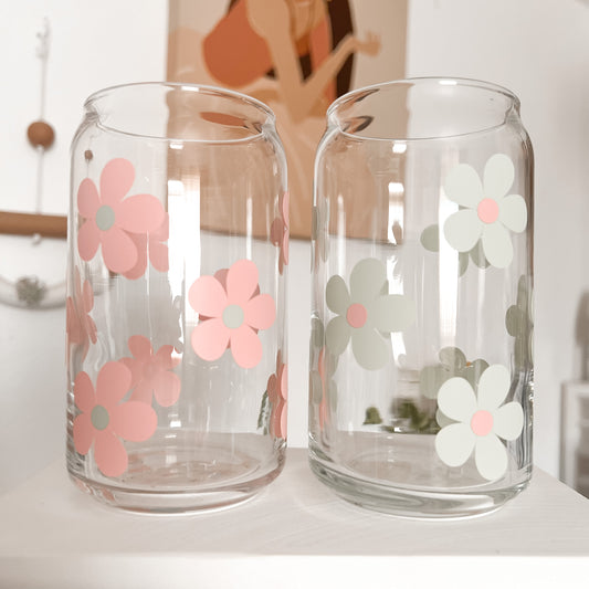 Daisy Pastel Glass Cup - GLASS ONLY