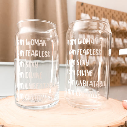 Empower Women Glass Cup